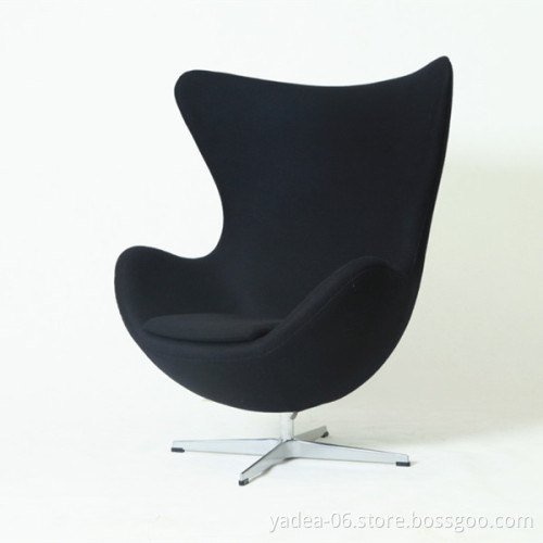 China Shenzhen Alibaba chairs furniture black cashmere egg chair for sale